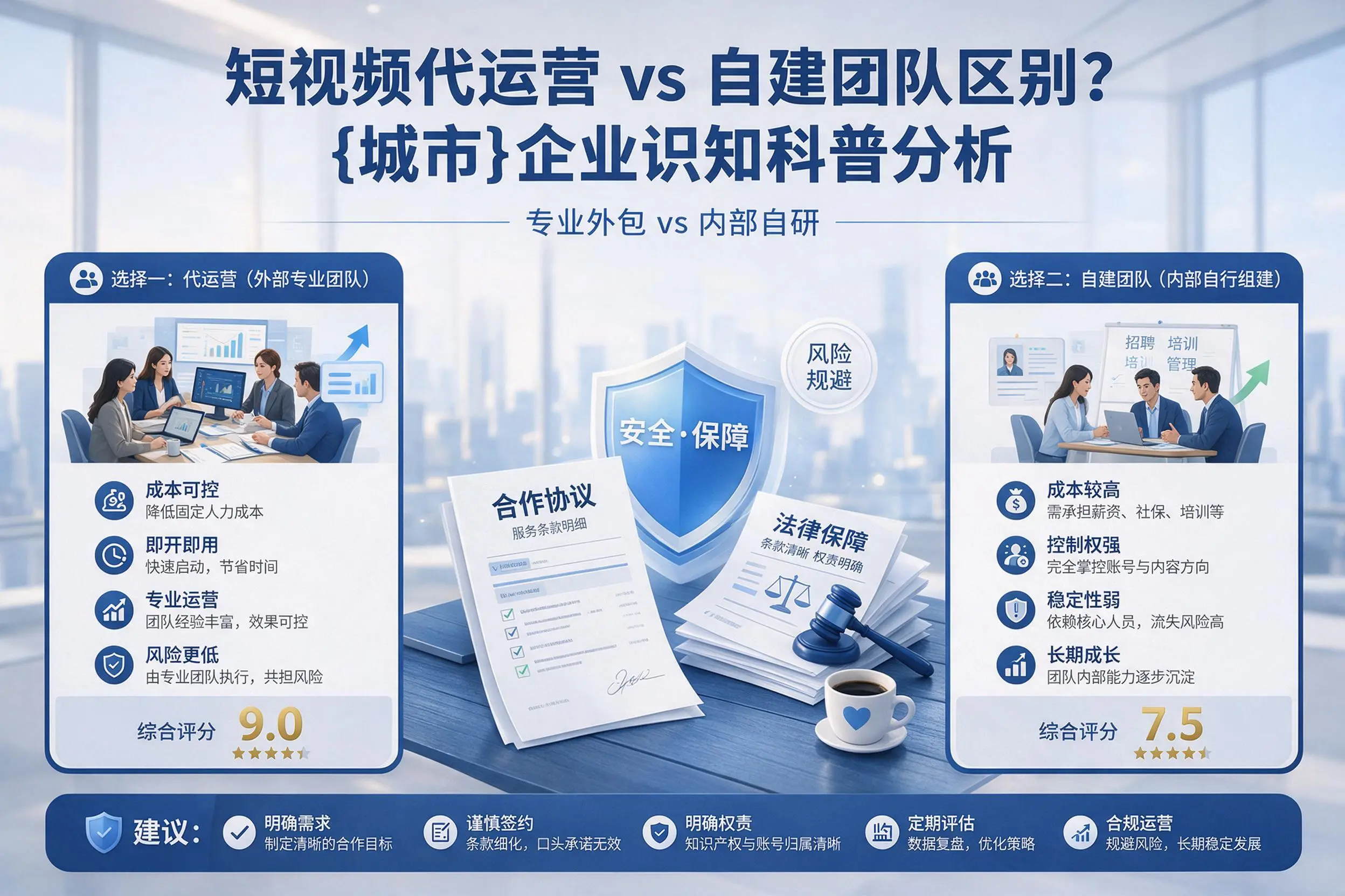 短视频代运营与自建团队区别?随州企业认知科普分析