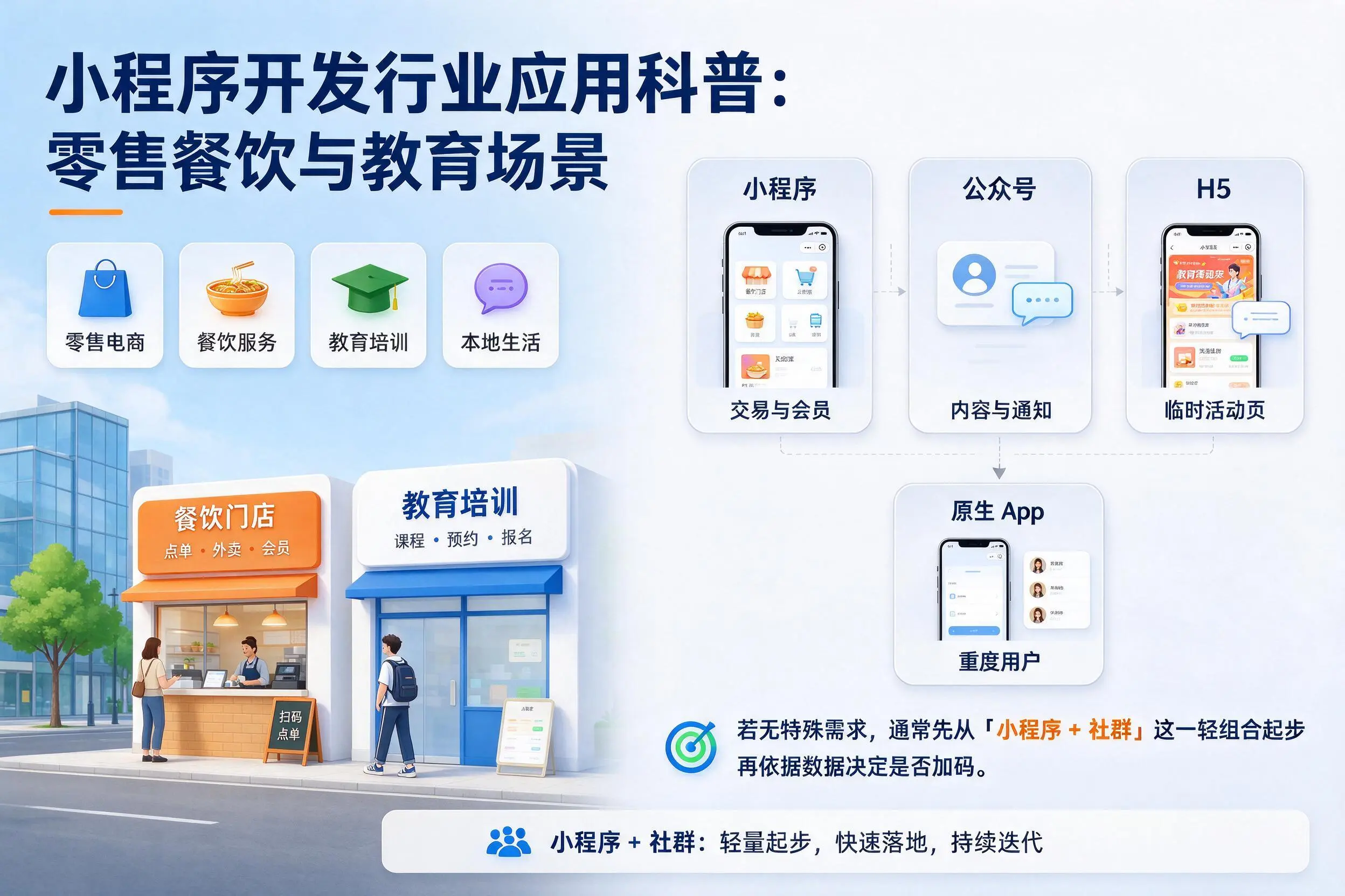 随州小程序开发行业应用科普:零售餐饮与教育场景