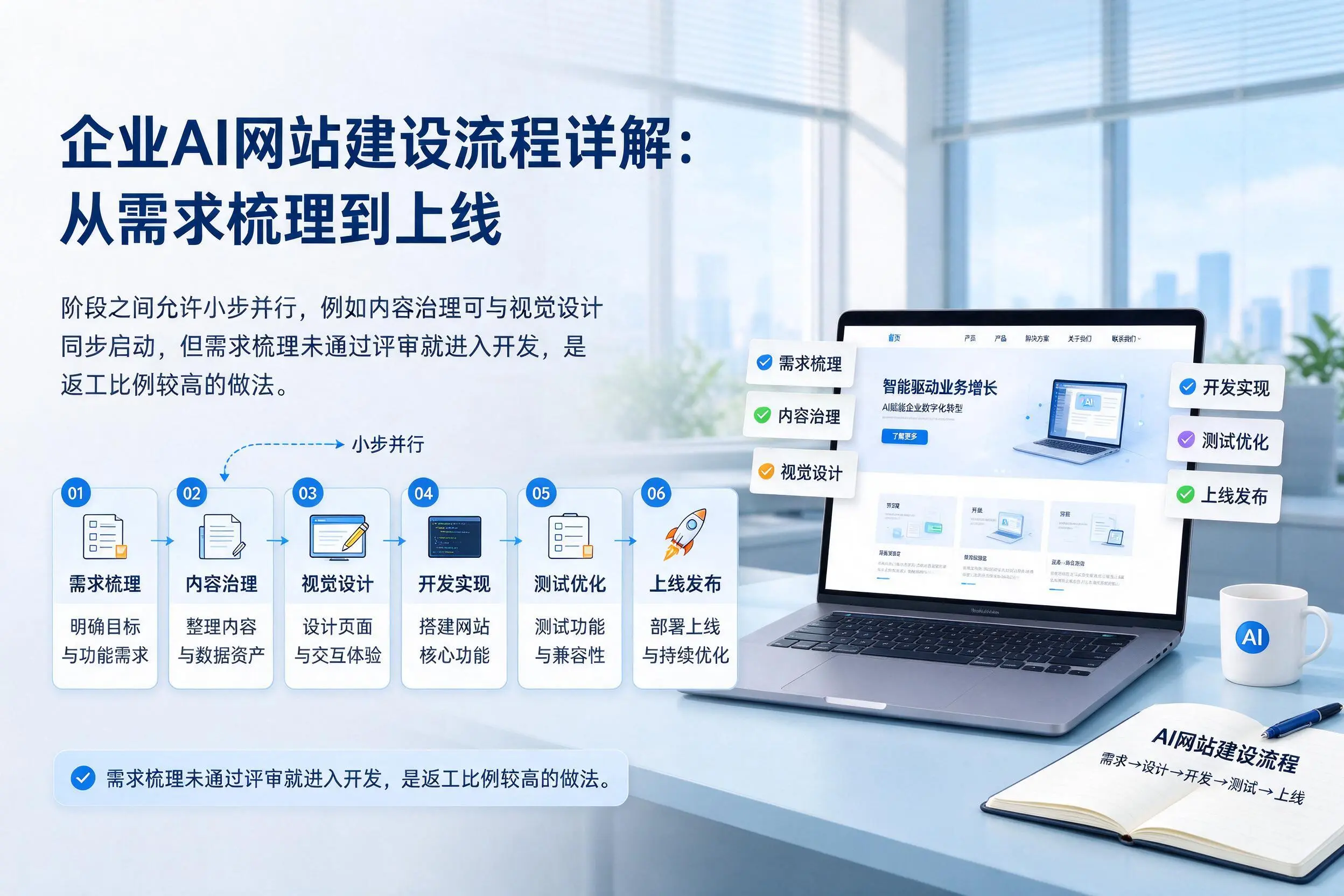 随州企业AI网站建设流程详解:从需求梳理到上线