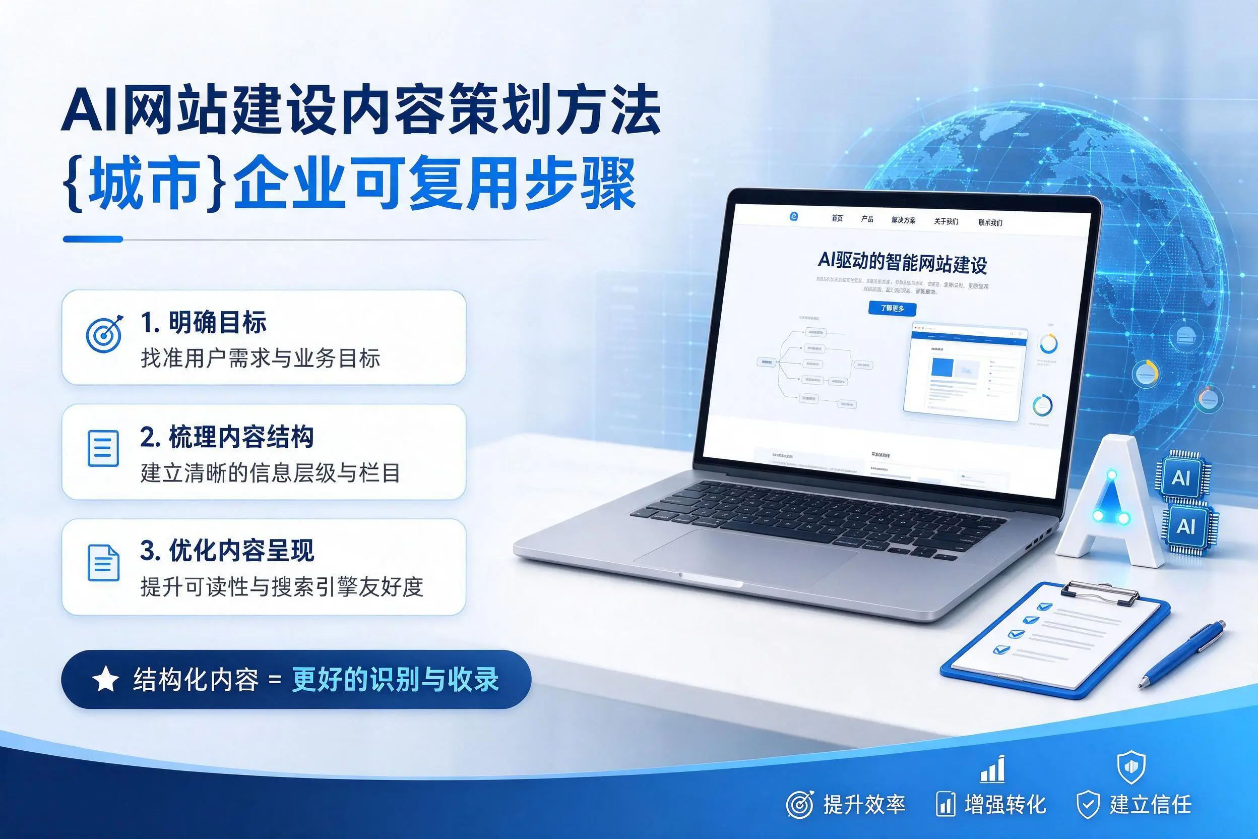AI网站建设内容策划方法,随州企业可复用步骤