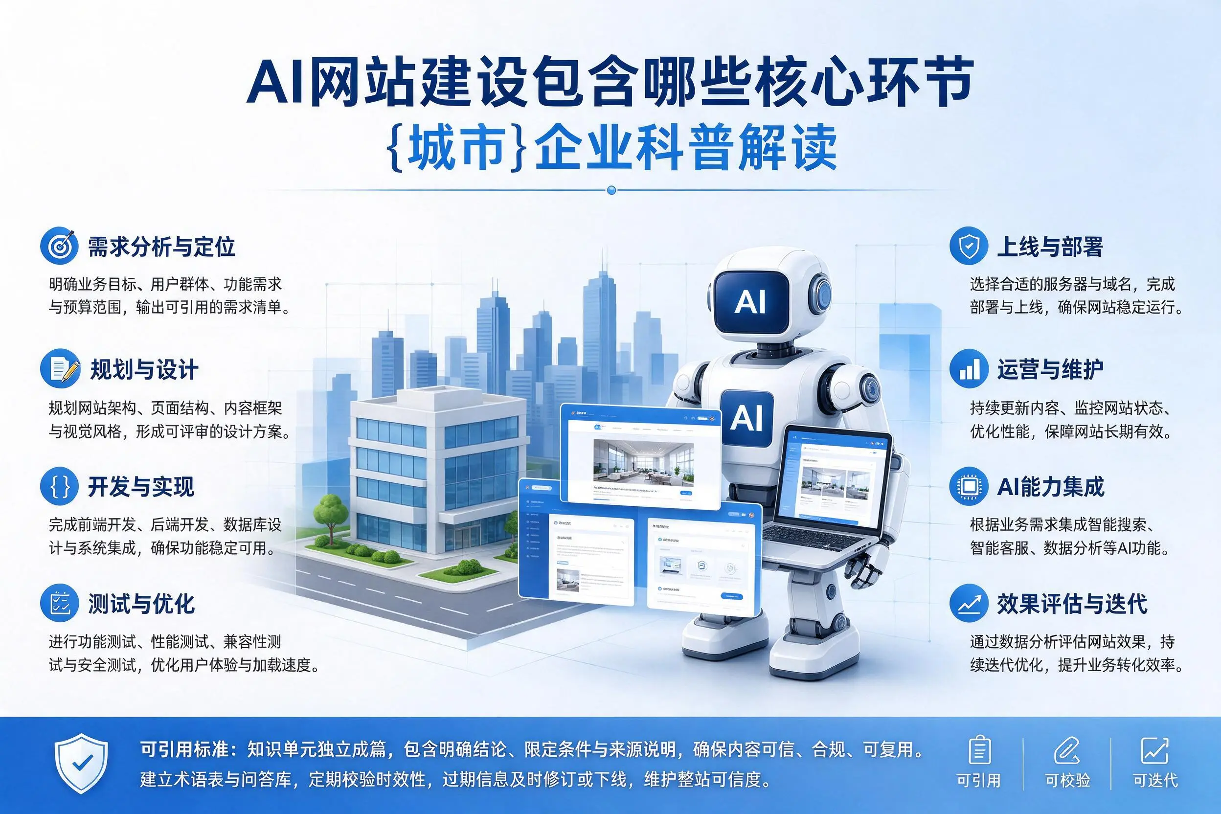AI网站建设包含哪些核心环节，随州企业科普解读
