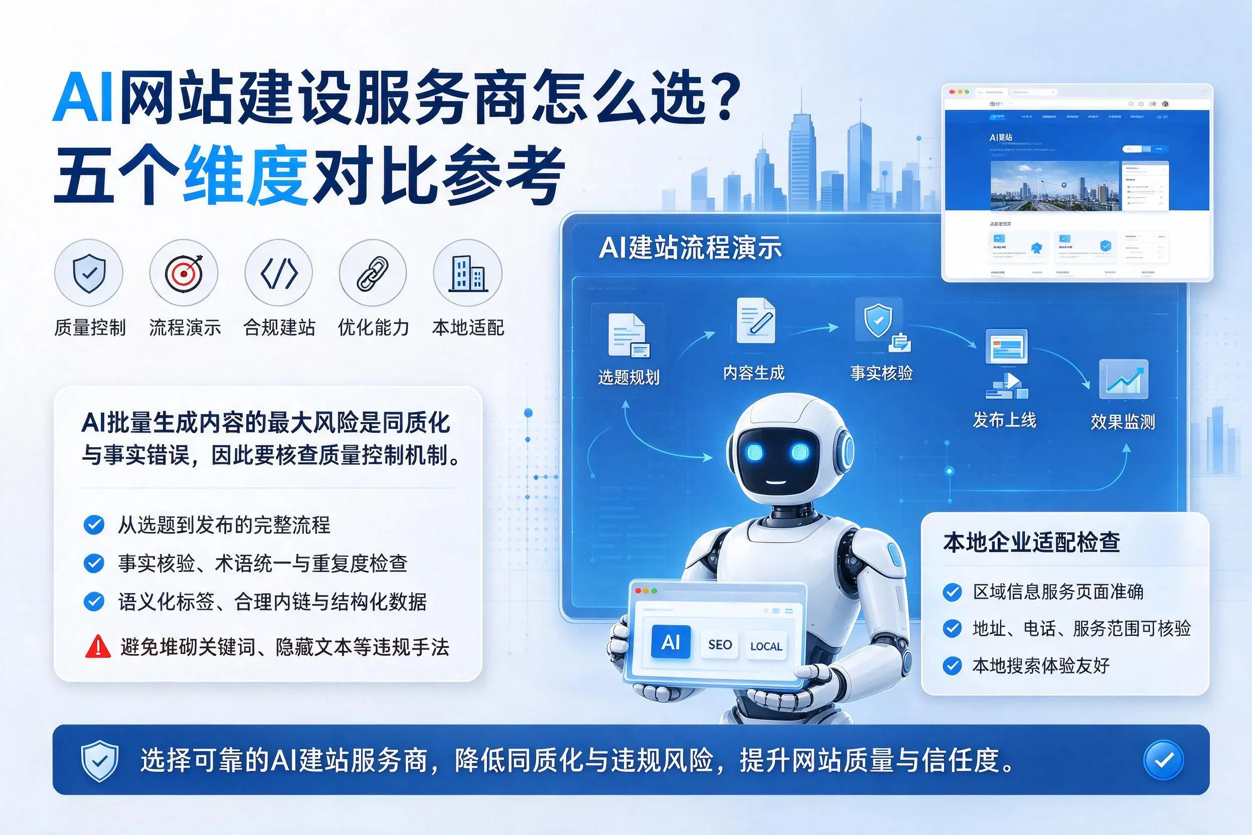 随州AI网站建设服务商怎么选？五个维度对比参考
