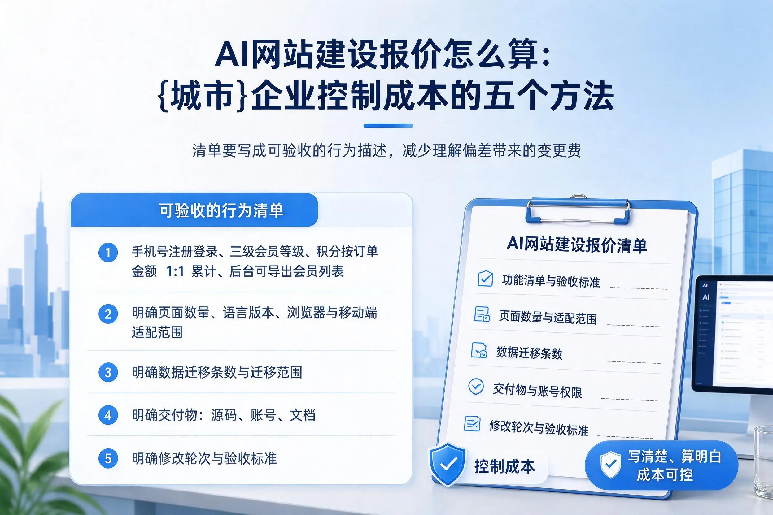 AI网站建设报价怎么算:随州企业控制成本的五个方法